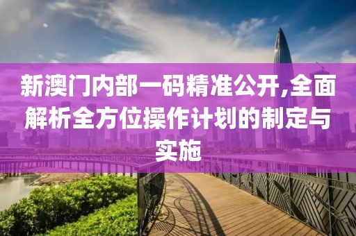 新澳门内部一码精准公开,全面解析全方位操作计划的制定与实施