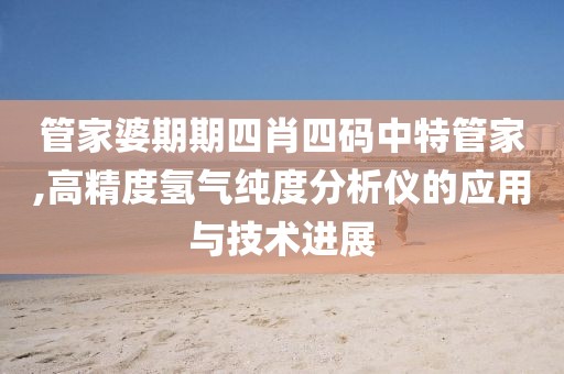 管家婆期期四肖四码中特管家,高精度氢气纯度分析仪的应用与技术进展