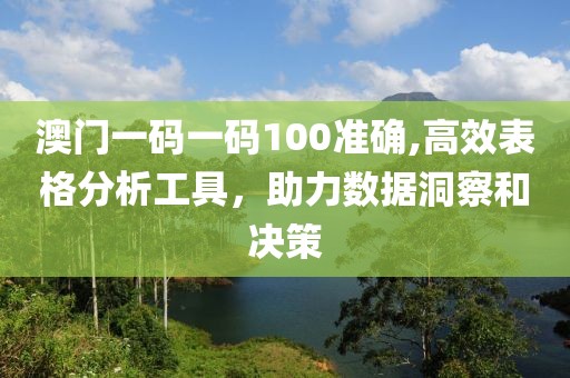 澳门一码一码100准确,高效表格分析工具，助力数据洞察和决策