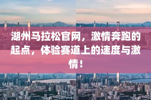 湖州马拉松官网，激情奔跑的起点，体验赛道上的速度与激情！
