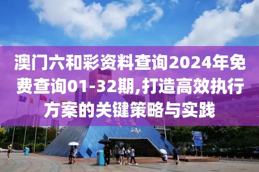 澳门六和彩资料查询2024年免费查询01-32期,打造高效执行方案的关键策略与实践