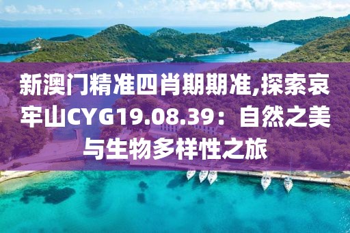 新澳门精准四肖期期准,探索哀牢山CYG19.08.39：自然之美与生物多样性之旅