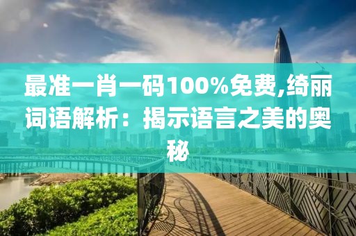 最准一肖一码100%免费,绮丽词语解析：揭示语言之美的奥秘