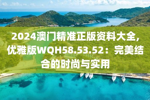 2024澳门精准正版资料大全,优雅版WQH58.53.52：完美结合的时尚与实用
