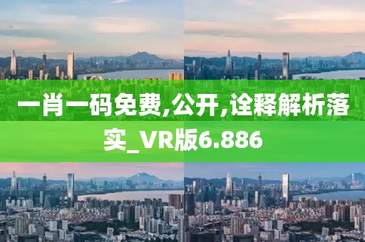 一肖一码免费,公开,诠释解析落实_VR版6.886