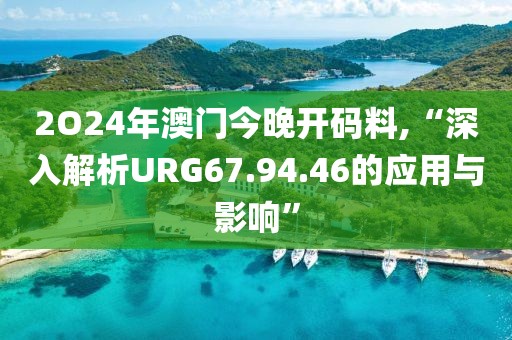 2O24年澳门今晚开码料,“深入解析URG67.94.46的应用与影响”