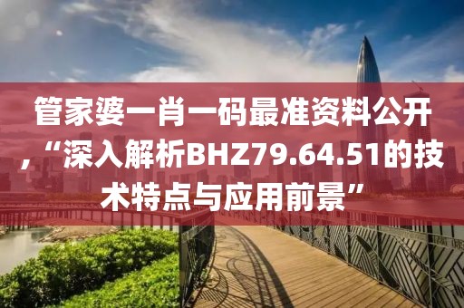 管家婆一肖一码最准资料公开,“深入解析BHZ79.64.51的技术特点与应用前景”