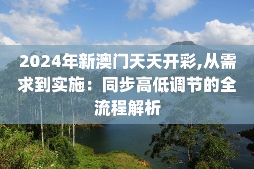 2024年新澳门天天开彩,从需求到实施：同步高低调节的全流程解析