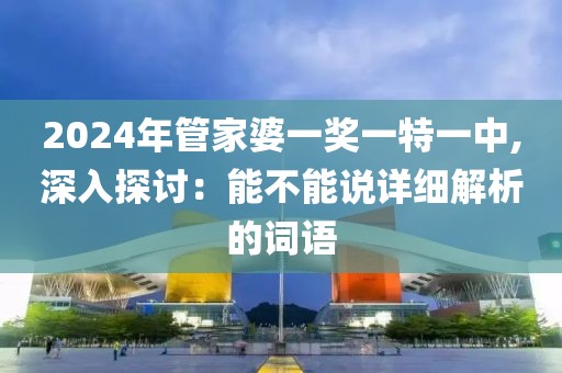 2024年管家婆一奖一特一中,深入探讨：能不能说详细解析的词语