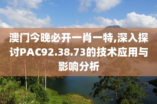 澳门今晚必开一肖一特,深入探讨PAC92.38.73的技术应用与影响分析