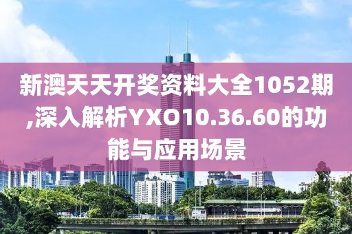 新澳天天开奖资料大全1052期,深入解析YXO10.36.60的功能与应用场景