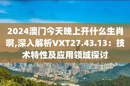 2024澳门今天晚上开什么生肖啊,深入解析VXT27.43.13：技术特性及应用领域探讨