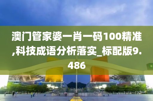 澳门管家婆一肖一码100精准,科技成语分析落实_标配版9.486