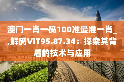 澳门一肖一码100准最准一肖_,解码VIT95.87.34：探索其背后的技术与应用