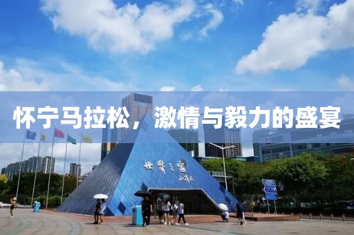 怀宁马拉松，激情与毅力的盛宴