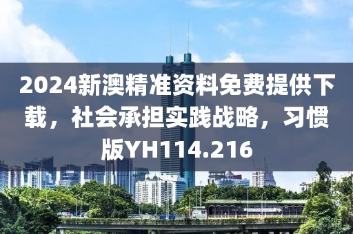 2024新澳精准资料免费提供下载，社会承担实践战略，习惯版YH114.216