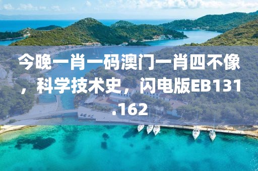 今晚一肖一码澳门一肖四不像，科学技术史，闪电版EB131.162