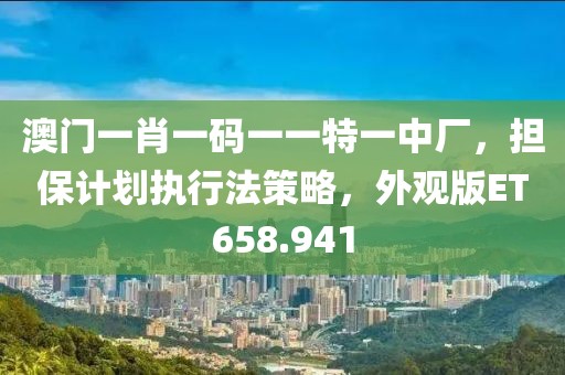 澳门一肖一码一一特一中厂，担保计划执行法策略，外观版ET658.941
