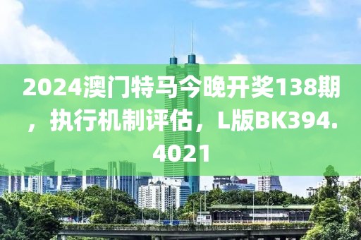 2024澳门特马今晚开奖138期，执行机制评估，L版BK394.4021