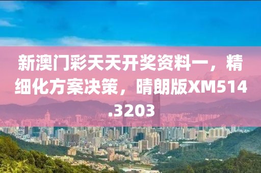 新澳门彩天天开奖资料一，精细化方案决策，晴朗版XM514.3203