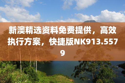 新澳精选资料免费提供，高效执行方案，快捷版NK913.5579