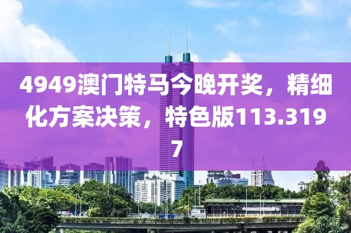 4949澳门特马今晚开奖，精细化方案决策，特色版113.3197