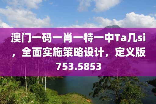 澳门一码一肖一特一中Ta几si，全面实施策略设计，定义版753.5853