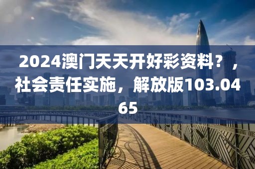2024澳门天天开好彩资料？，社会责任实施，解放版103.0465