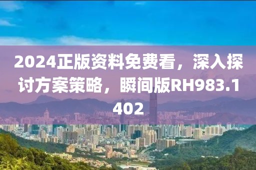 2024正版资料免费看，深入探讨方案策略，瞬间版RH983.1402
