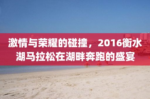 激情与荣耀的碰撞，2016衡水湖马拉松在湖畔奔跑的盛宴