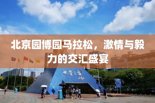 北京园博园马拉松，激情与毅力的交汇盛宴
