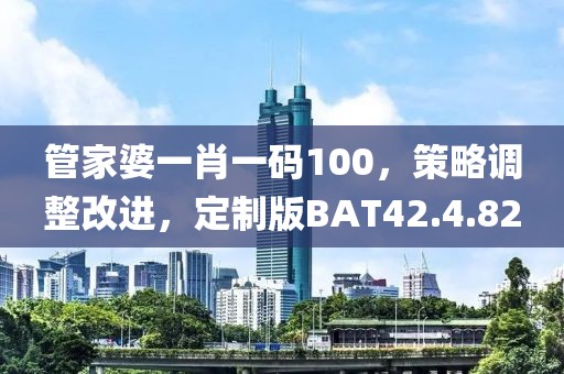 管家婆一肖一码100，策略调整改进，定制版BAT42.4.82