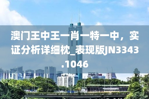 澳门王中王一肖一特一中，实证分析详细枕_表现版JN3343.1046