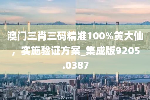 澳门三肖三码精准100%黄大仙，实施验证方案_集成版9205.0387