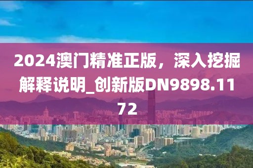 2024澳门精准正版，深入挖掘解释说明_创新版DN9898.1172