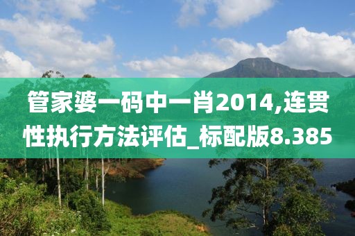 管家婆一码中一肖2014,连贯性执行方法评估_标配版8.385