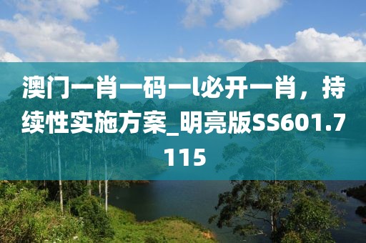 澳门一肖一码一l必开一肖，持续性实施方案_明亮版SS601.7115