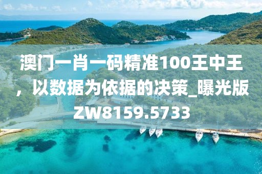澳门一肖一码精准100王中王，以数据为依据的决策_曝光版ZW8159.5733