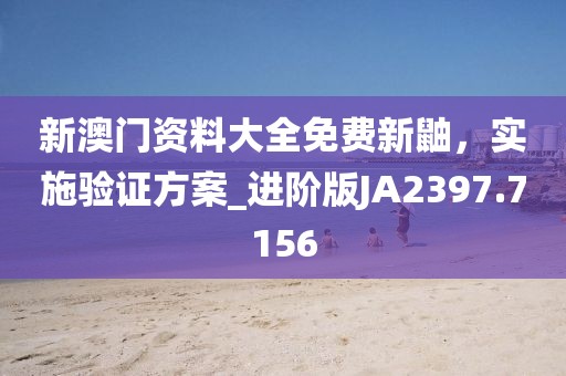 新澳门资料大全免费新鼬，实施验证方案_进阶版JA2397.7156