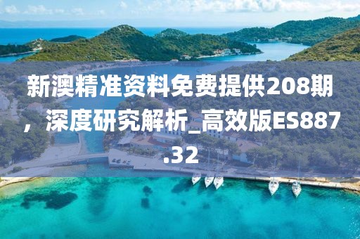 新澳精准资料免费提供208期，深度研究解析_高效版ES887.32