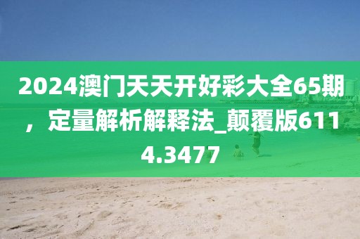 2024澳门天天开好彩大全65期，定量解析解释法_颠覆版6114.3477