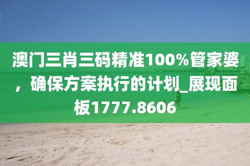 澳门三肖三码精准100%管家婆，确保方案执行的计划_展现面板1777.8606