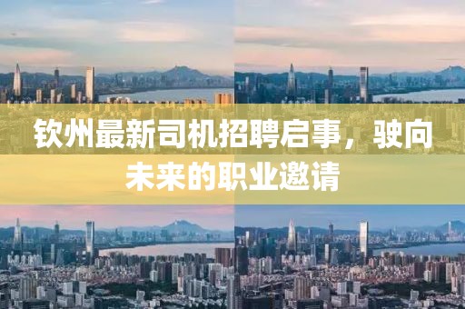 钦州最新司机招聘启事，驶向未来的职业邀请