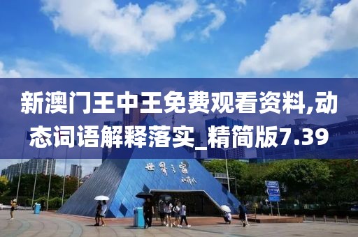 新澳门王中王免费观看资料,动态词语解释落实_精简版7.39