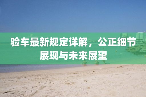 验车最新规定详解，公正细节展现与未来展望