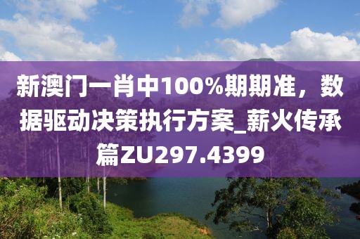 新澳门一肖中100%期期准，数据驱动决策执行方案_薪火传承篇ZU297.4399