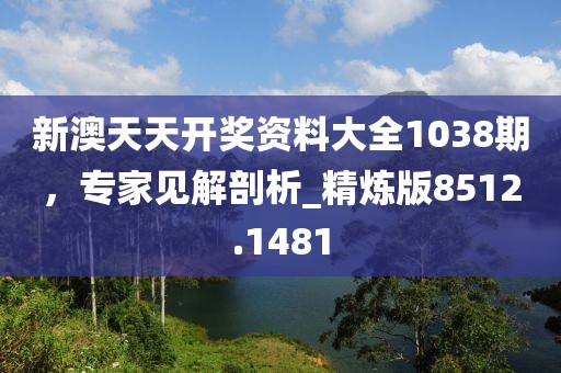 新澳天天开奖资料大全1038期，专家见解剖析_精炼版8512.1481
