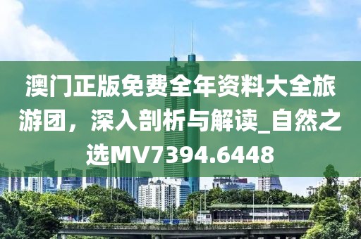 澳门正版免费全年资料大全旅游团，深入剖析与解读_自然之选MV7394.6448
