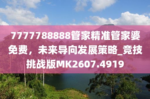 7777788888管家精准管家婆免费，未来导向发展策略_竞技挑战版MK2607.4919