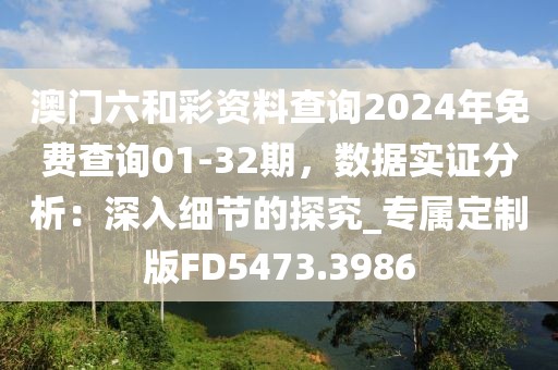 澳门六和彩资料查询2024年免费查询01-32期，数据实证分析：深入细节的探究_专属定制版FD5473.3986